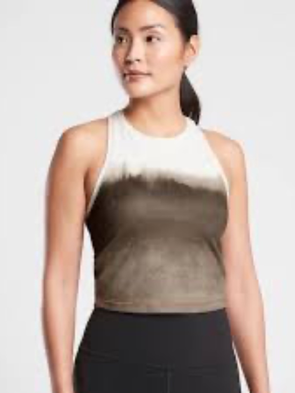 Athleta Shanti Watercolor Stripe Crop Tank NWT XS - Picture 2 of 8